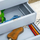 Dog Steps Pet Stairs, 3 Step Wooden with Storage, Grey