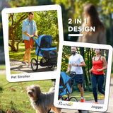PawHut Pet Stroller Foldable Travel Carriage, Blue