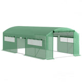 19 x 9.8ft Walk-In Polytunnel Greenhouse - Green