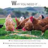 Automatic Chicken Poultry Feeder 11.5KG Rat Proof Treadle Self Opening, Galvanized Steel and Aluminium