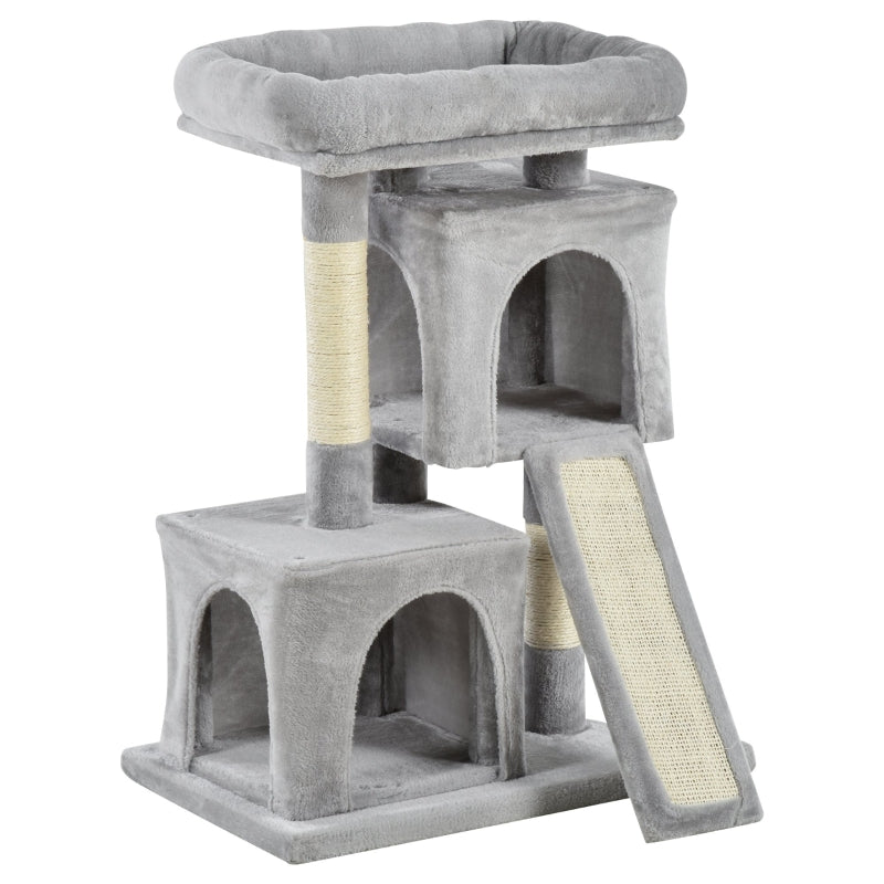 Cat Tree 83cm Scratching Post Kitten Tower Grey