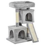 Cat Tree 83cm Scratching Post Kitten Tower Grey