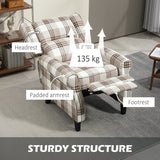 Armchair, 160?? Reclining with Footrest - Brown