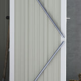 Metal Garden Storage Shed 5ft x 3ft, Sloped Roof & Lockable Door, Green