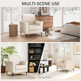 Linen-Look Armchair - Beige