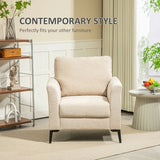 Linen-Look Armchair - Beige
