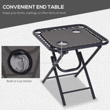 Folding Zero Gravity Chairs with Cup Holders, Reclining, Dark Grey
