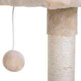 Cat Scratch Post with Bed Tree Sisal Hammock Activity Centre, Beige