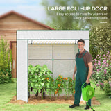 Walk-in Outdoor Greenhouse, PE Cover, White