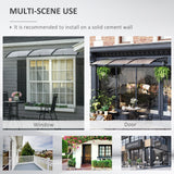 Front Door Canopy, 303 x 96cm Rain Shelter, Clear