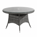 4 Seater Round Rattan Outdoor Dining Table - Garden Patio Dining Table