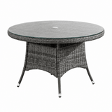 4 Seater Round Rattan Outdoor Dining Table - Garden Patio Dining Table