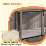 Dog Crate Furniture, 118cm, Removable Cushion, Extra Large - Walnut Brown