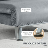 Single Sleeper Chair - Velvet-Feel Grey