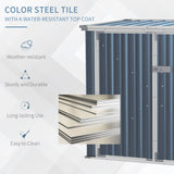 Garden 2-Bin Storage Shed, Double Rubbish Hide Dustbin, Steel