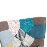 Lounge Chair with Footrest - Upholstered Armchair with Cushion, Multi Colour