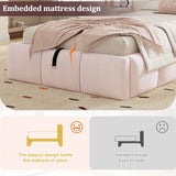 3ft Velvet Upholstered Storage Bed - Single Hydraulic Bed with Headboard, Pink
