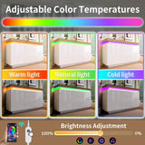 High Gloss Chest of Drawers – 2 Doors & 3 Drawers Sideboard Cabinet with RGB LED, App-Controlled Storage for Living Room & Bedroom