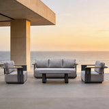 VAREL 4-Piece Sofa Set with TALARA Coffee Table (2 Armchairs + 3-Seater)