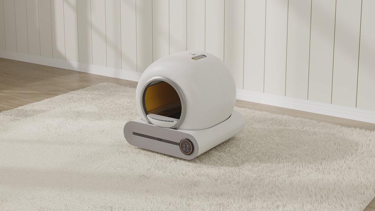 65L Automatic Cat Litter Box for Multiple Cats with App Control - Self-Cleaning Litter Tray with Odor Eliminator, Infrared Sensor & Child Lock