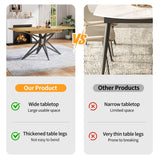 Extendable Dining Table 120–160 cm – Star Base Table with Metal Legs