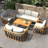 7-Seater Wood Patio Conversation Set