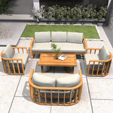 7-Seater Wood Patio Conversation Set
