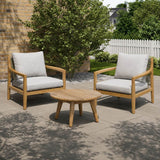SOLARA Wood Outdoor Bistro Sofa Set - 3-Piece