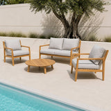 SOLARA 4-Piece Wood Outdoor Sofa Set - 4-Seater