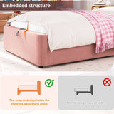 3FT Single Upholstered Velvet Bed - Hydraulic Storage with Headboard