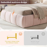 3ft Single Velvet Ottoman Bed - Upholstered Storage Bed with Headboard, Pink