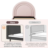 3ft Single Velvet Ottoman Bed - Upholstered Storage Bed with Headboard, Pink