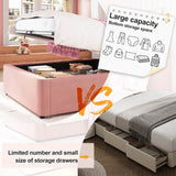 3FT Single Upholstered Velvet Bed - Hydraulic Storage with Headboard