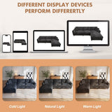 L-Shaped 3-Seater Sectional Sofa with Reversible Chaise - 90cm Extra-Wide Chaise Seat, Chenille Fabric, Grey